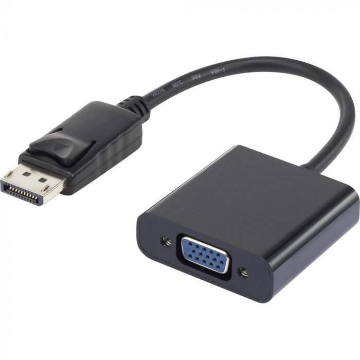 Cablexpert, DisplayPort naar VGA adapterstekker, zwart