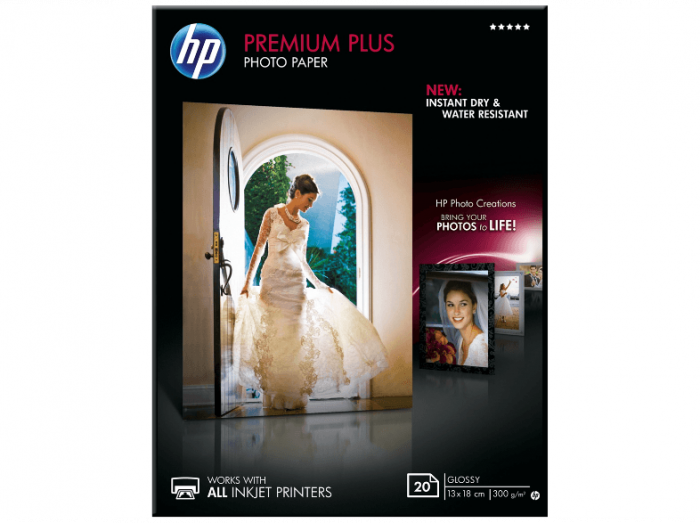 HP CR676A Premium plus glanzend fotopapier 300 grams 13 x 18 cm (20 vel)