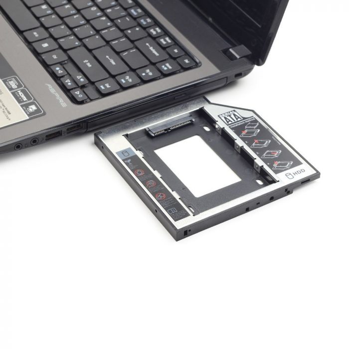Gembird 12mm Montageframe voor 2,5” HDD of SSD in een 5.25″ SATA slim bay