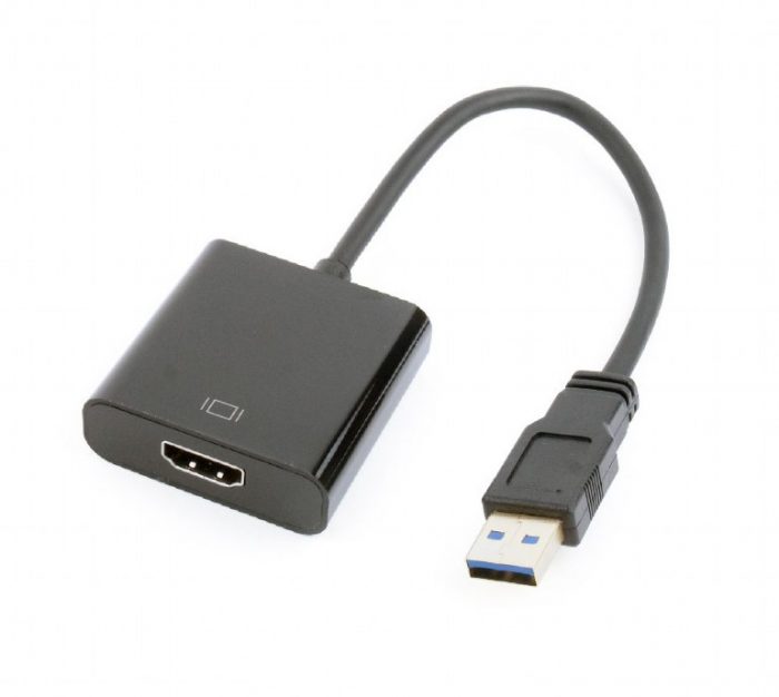 Cablexpert USB to HDMI display adapter, black