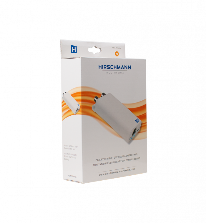 Hirschmann gigabit internet over coaxadapter  INCA 1G white