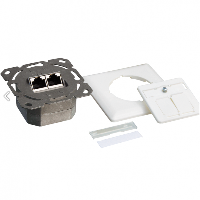 LogiLink Opbouwdoos 2xRJ45 Cat6 Signal Wit - Afbeelding 2