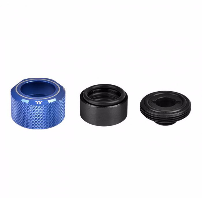 Thermaltake Pacific C-PRO G1/4 PETG Tube 16mm OD Compression – Blue (6-Pack Fittings) - Afbeelding 2