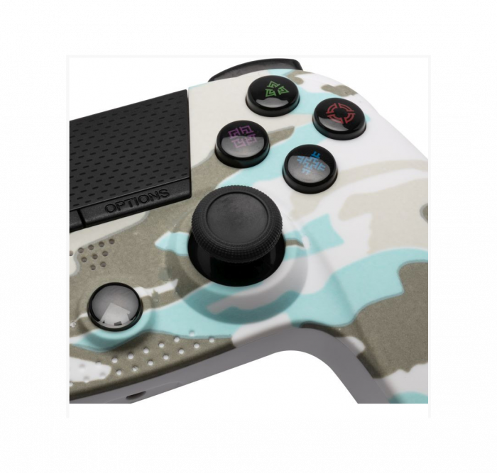PS4 Bluetooth Controller met koptelefoonaansluiting - Snow White Camo - Afbeelding 2