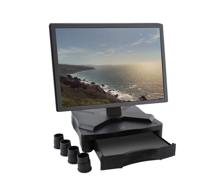 Ewent EW1280 Monitor Riser | A4 Lade | Zwart