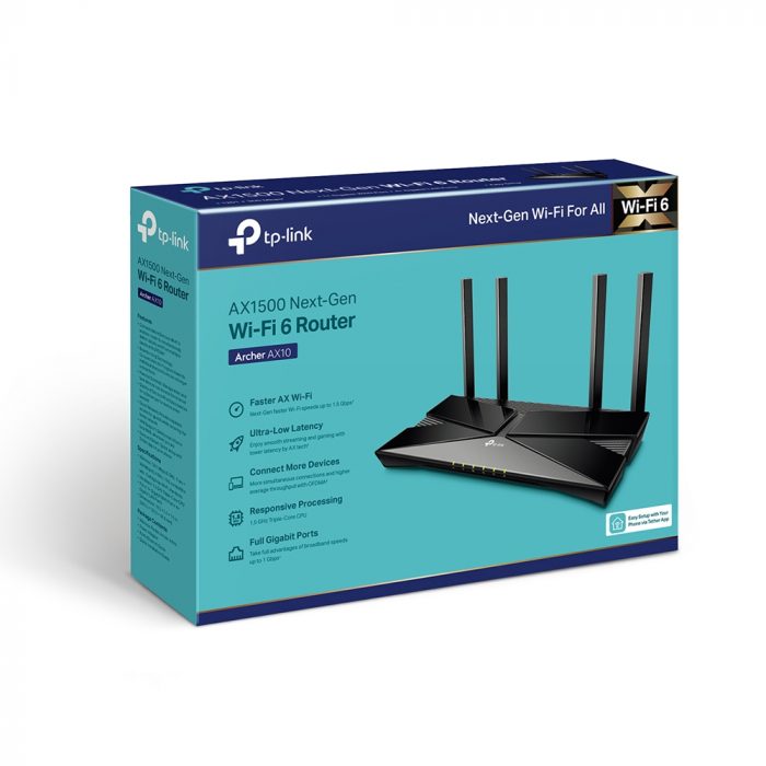 TP-Link Archer AX10 | AX1500 | Dual-Band | Wi-Fi 6 | 1500Mbps - Afbeelding 4