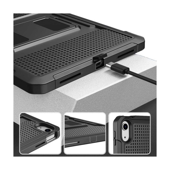 Accezz | Apple iPad 10.9"/11" (2022/2024/2025) | Rugged Backcase | Zwart - Afbeelding 3