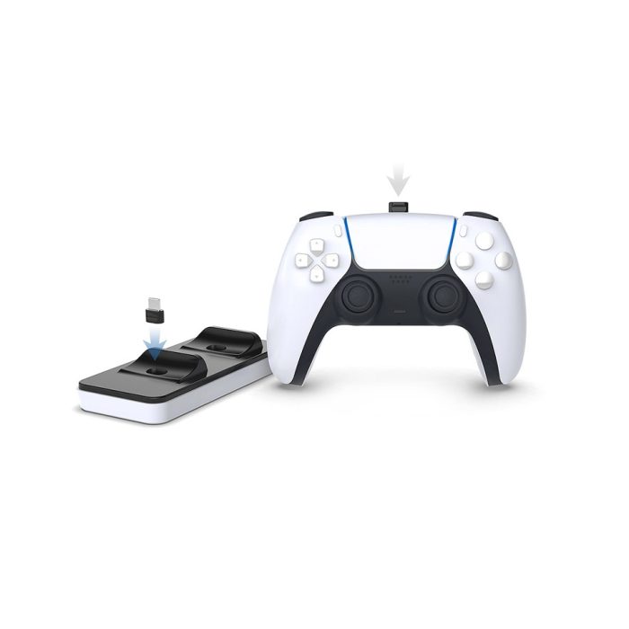 Lovnix TP5-0505 | PS5 Oplaadstation | DualSense Controller | Dual Charge | Wit - Afbeelding 3