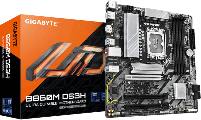 Gigabyte B860M DS3H | LGA1851 | WIFI6E | DDR5 | 2xM.2 | 2xDP | HDMI