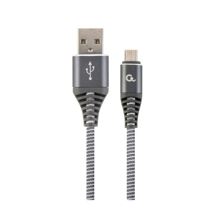 Cablexpert | Premium Micro-USB Laad- & Datakabel | Katoen | 2M | Spacegrey