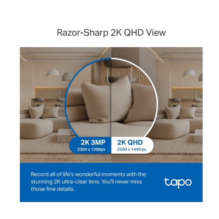 TP-Link TAPO C220| Pan/Tilt AI Camera | WiFi | 2K | 2-Wegs Audio | IR - Afbeelding 7