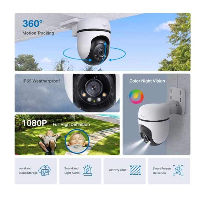 TP-Link TAPO C500 | Pan/Tilt Camera | WiFi | Full HD | 2-Wegs Audio | IR - Afbeelding 5