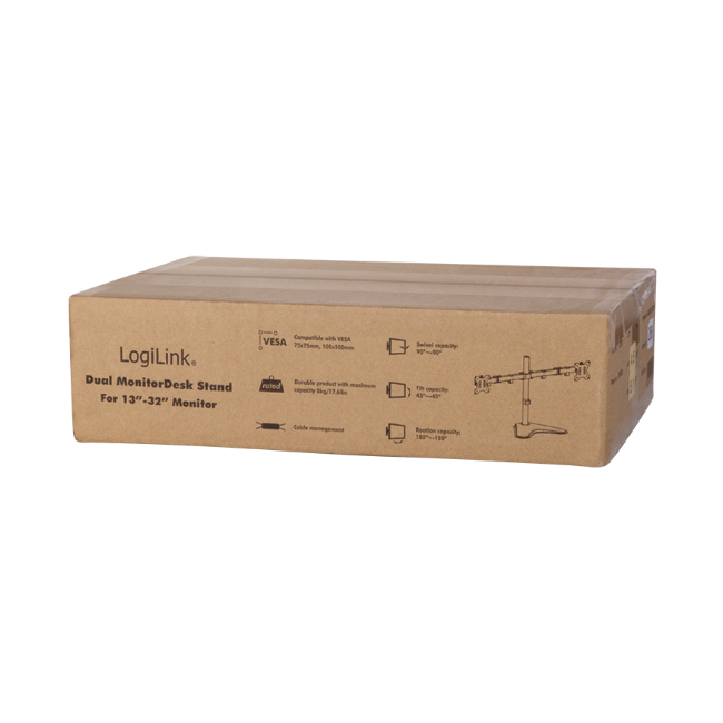 LogiLink BP0045 | 13" tot 32" | 2 Monitoren | Zwart - Afbeelding 3