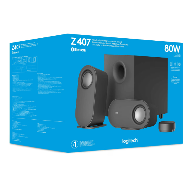 Logitech Z407 | 2.1 Luidsprekerset | Subwoofer | Zwart - Afbeelding 6