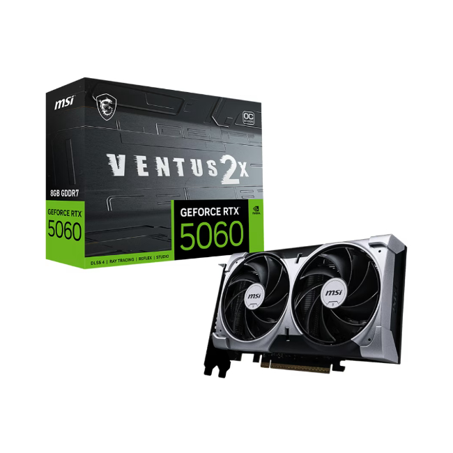MSI GeForce RTX 5060 VENTUS 2X OC | 8GB | GDDR7 | 3xDP/1xHDMI