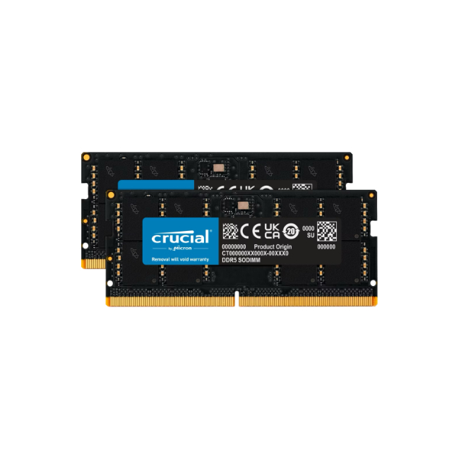 Crucial | 2x32GB | DDR5 | 5600MHz | CL46 | SODIMM
