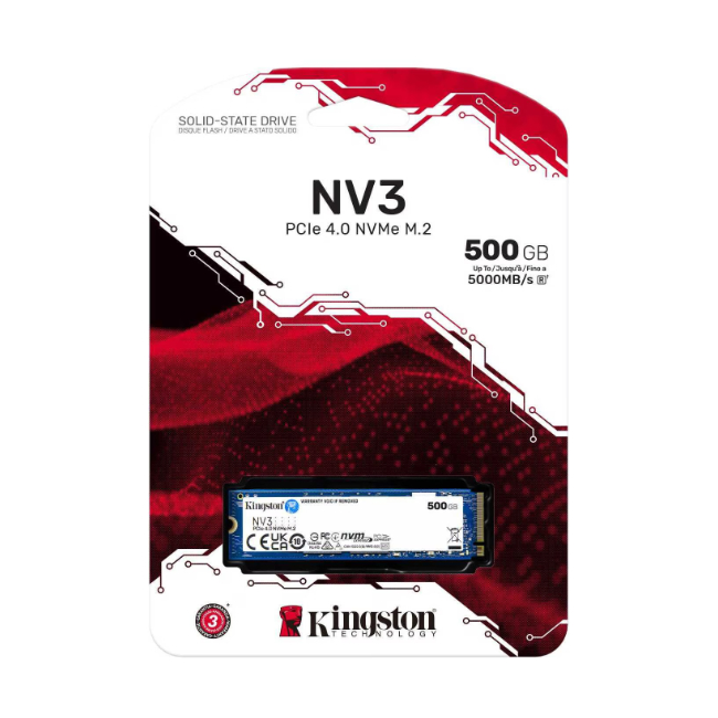 Kingston NV3 | 500GB M.2 NVMe | 5000MB/s Lezen | 3000MB/s Schrijven - Afbeelding 2