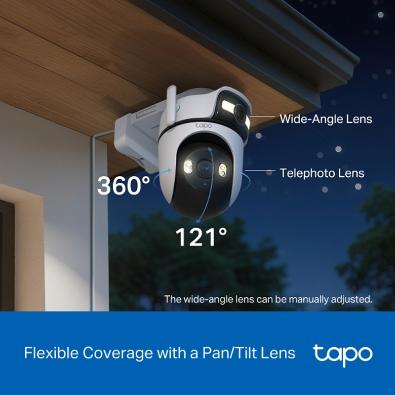 TP-Link TAPO C545D | Dual Lens Pan/Tilt Camera | WiFi | 2K | 2-Wegs Audio | IR - Afbeelding 2