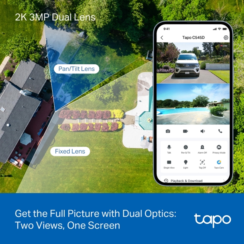 TP-Link TAPO C545D | Dual Lens Pan/Tilt Camera | WiFi | 2K | 2-Wegs Audio | IR - Afbeelding 10