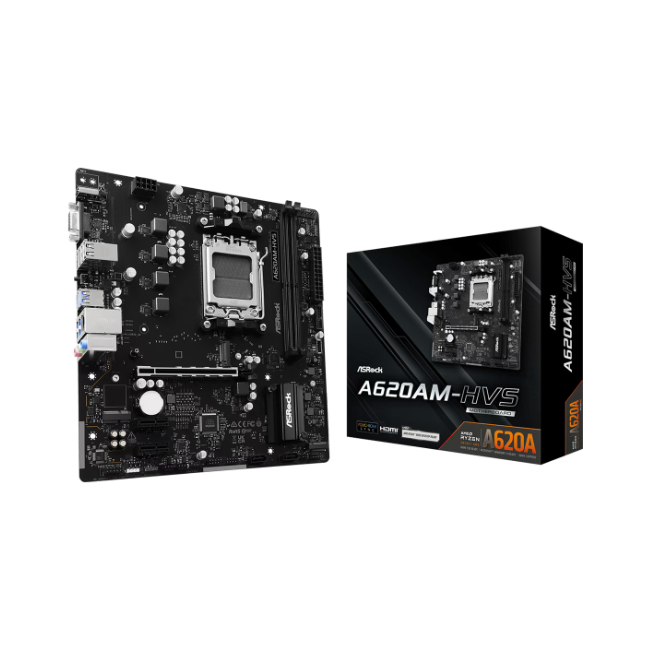 ASRock A620AM-HVS | AM5 | Micro-ATX | M.2 | DDR5 | HDMI/VGA