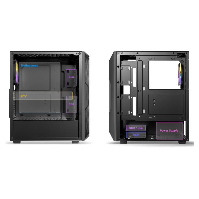 Antec AX61 Elite | ARGB | Tower | ATX | Zwart - Afbeelding 3