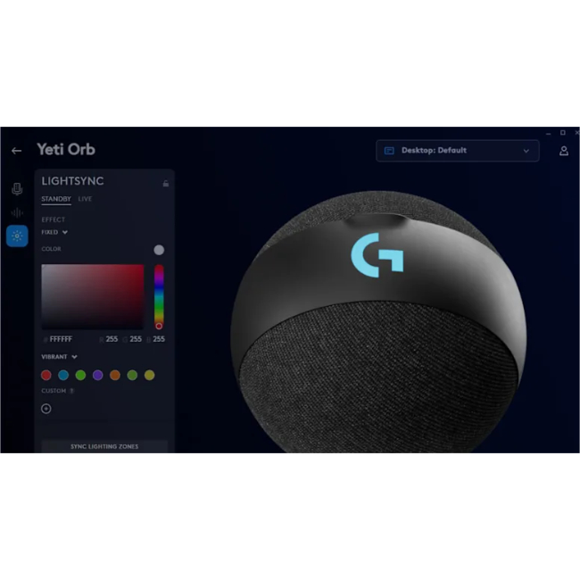 Logitech G Yeti Orb | USB Gaming Microfoon | RGB Verlichting | Zwart - Afbeelding 2