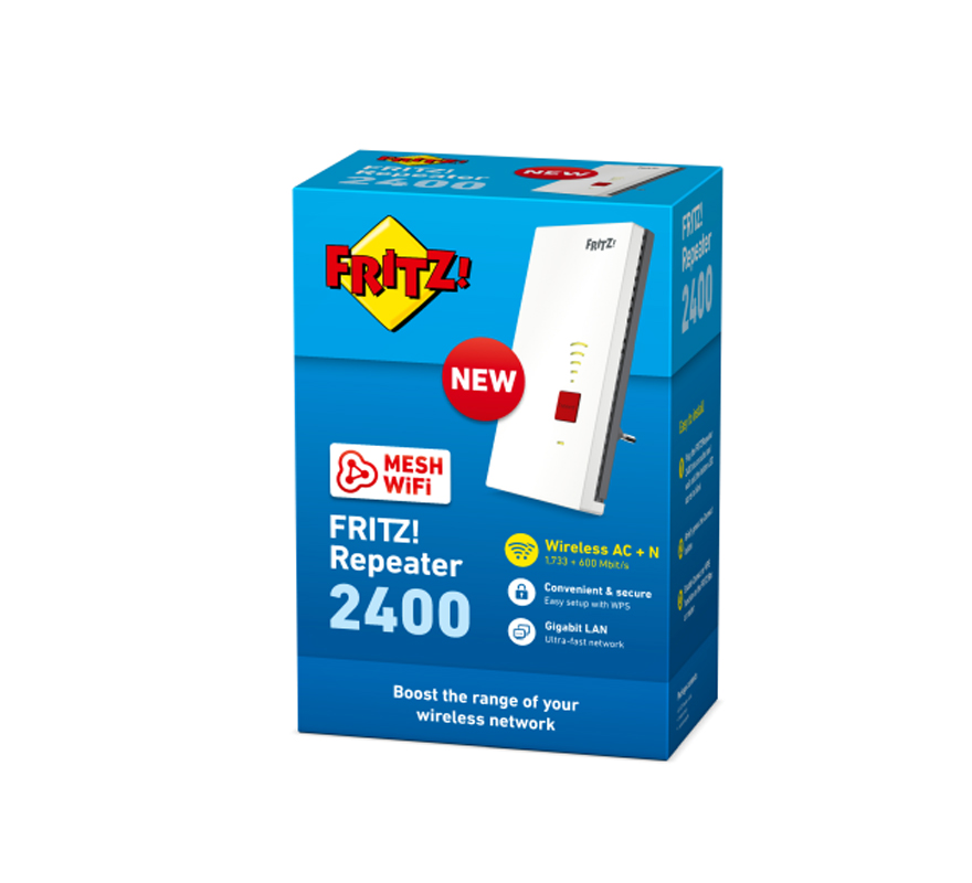 Fritz!Repeater 2400 | Mesh Wi-Fi | 2333 Mbit/s - Afbeelding 4