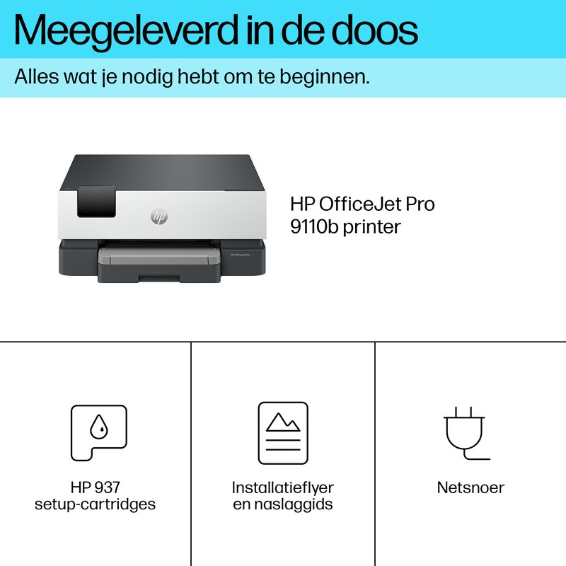 HP | OfficeJet Pro 9110b | Inkjet Printer | A4 | Wi-Fi | Wit - Afbeelding 4