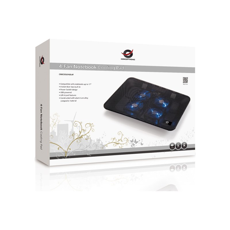 Conceptronic Thana | 4-Fan Laptop Koelerpad - Afbeelding 4