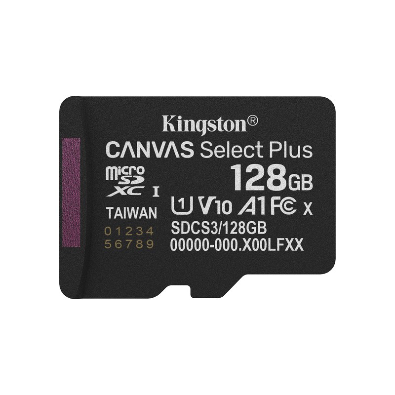 Kingston | 128GB microSDXC Canvas Select Plus Gen3 150MB/s A1 kaart + adapter - Afbeelding 3