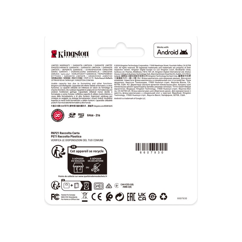 Kingston | 128GB microSDXC Canvas Select Plus Gen3 150MB/s A1 kaart + adapter - Afbeelding 6