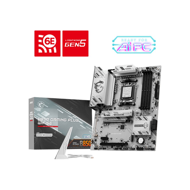 MSI B850 GAMING PLUS WIFI6E | M.2 | DDR5 | DP/HDMI