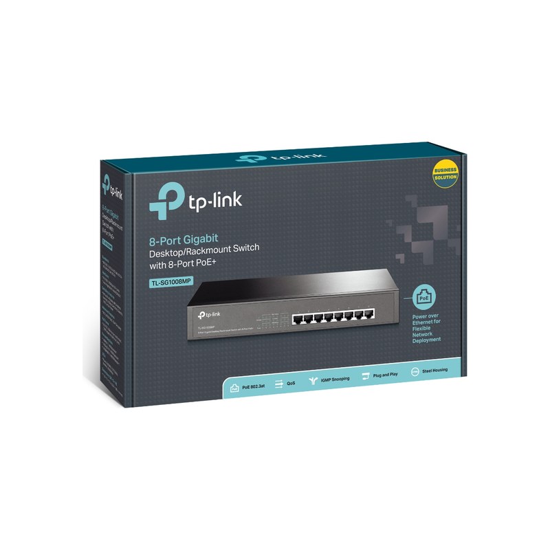 TP-Link TL-SG1008MP Switch | 8-Poorts | 8x Poe | Desktop/Rackmount | Gigabit - Afbeelding 5
